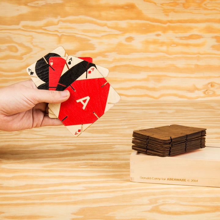 PLYWOOD | Wooden PLAYING CARDS | Donald Corey | Areaware