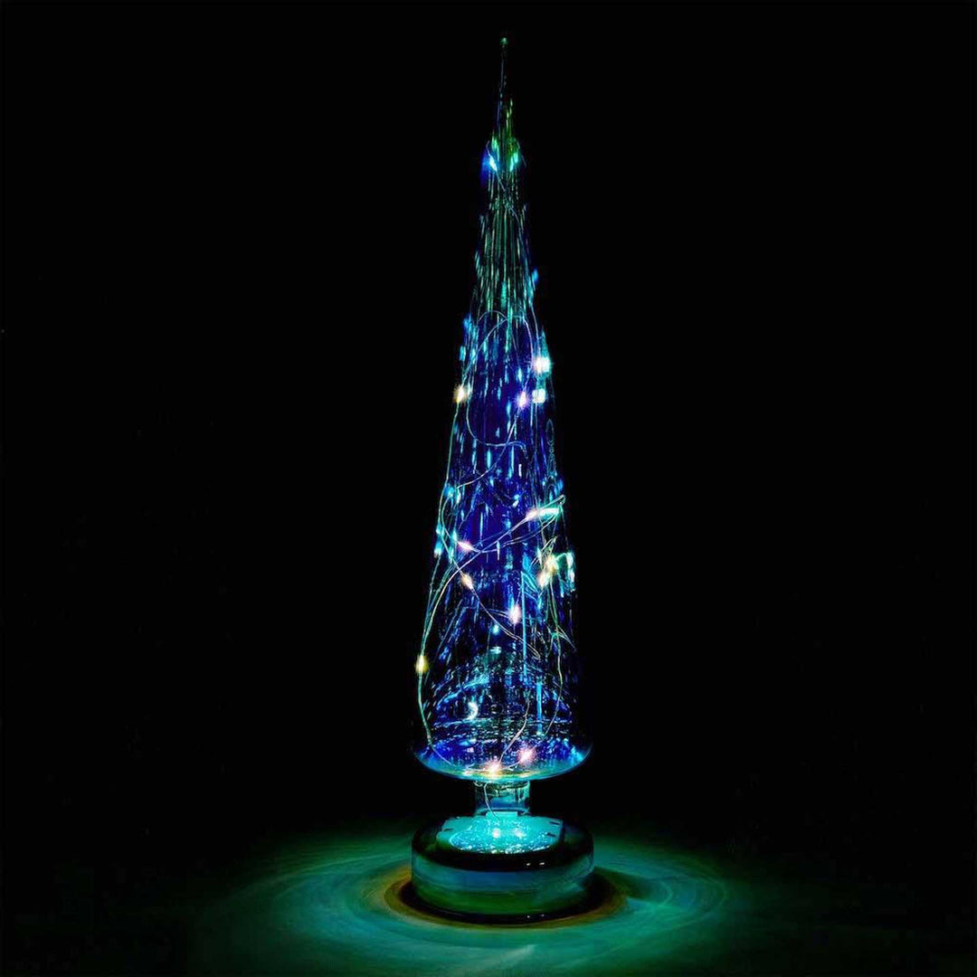 IRIDESCENT - LED lighted glass TREE - 41 cm high | MoMA