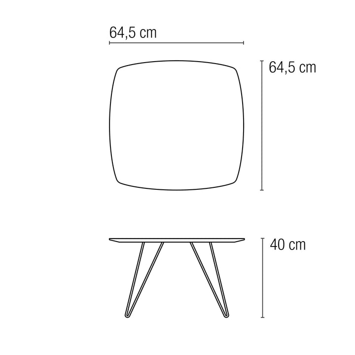 MINIMATE SQUARE - quadratischer Beistelltisch - weiß | son of nils