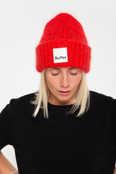 Buffet_Chunky_mohair_beanie_red mit frau
