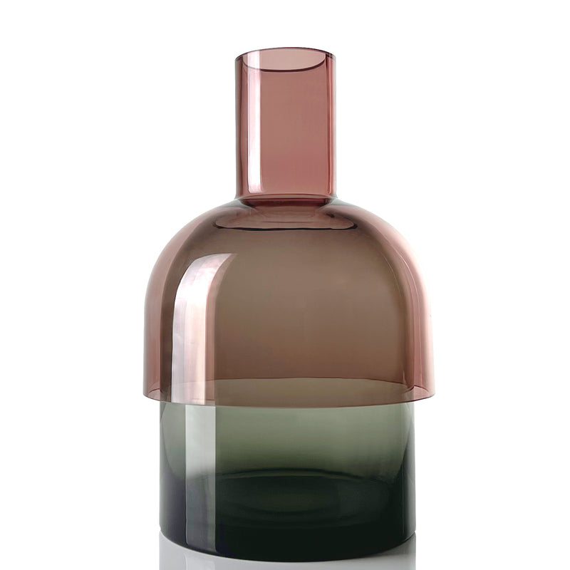 Vase Flip in rosa und grau 