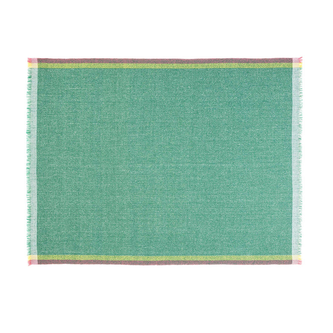 INTEGRATE THROW INTUITION - grüne TAGESDECKE - 180x140 cm - 100% Merino Wolle | Cristian Zuzunaga