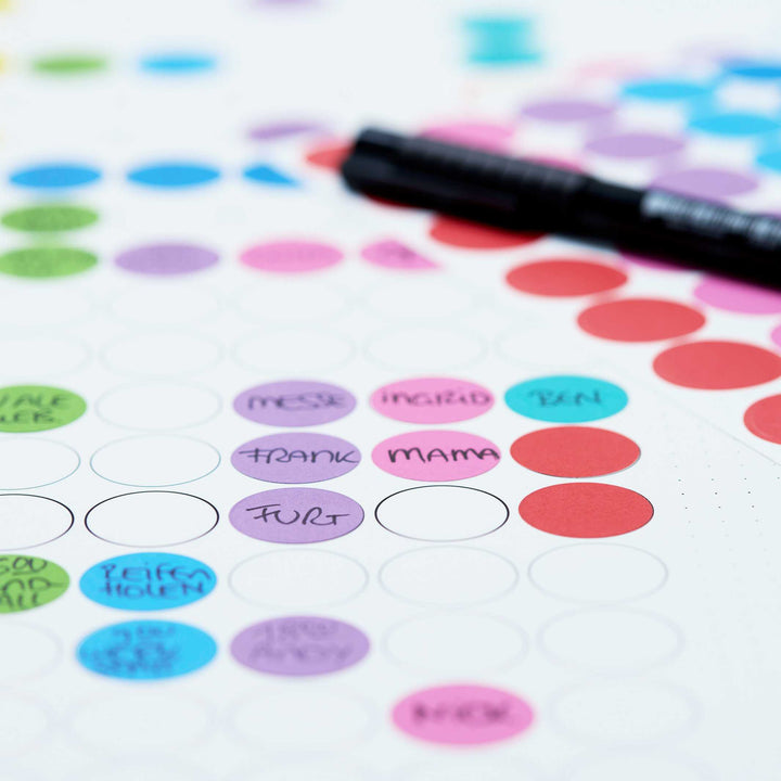 MAXI RAINBOW - monthly planner - with sticky dots | dot on