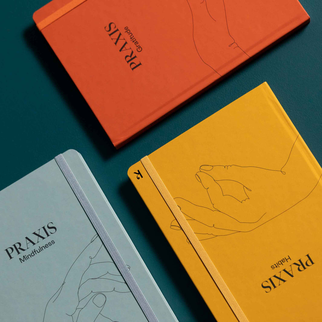 PRAXIS METHOD™️ | 3 english JOURNALS | Mindfulness, Gratítude & Habits | Karst Stone Paper