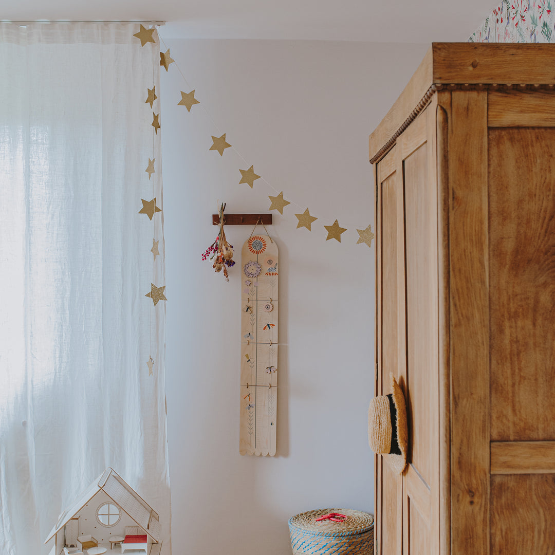 BUTTERFLIES - Kindermesslatte aus Holz - Wachstumsskala | milin