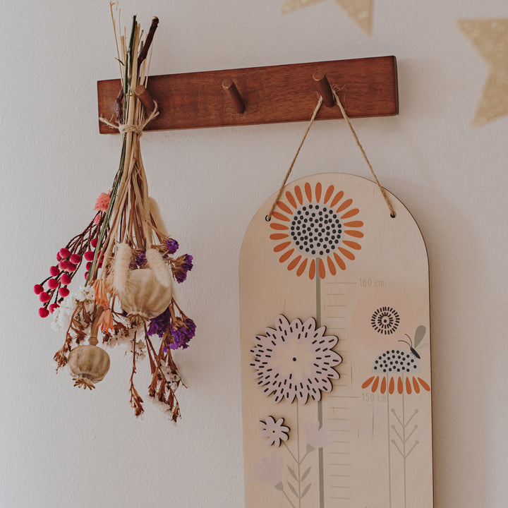BUTTERFLIES - Kindermesslatte aus Holz - Wachstumsskala | milin