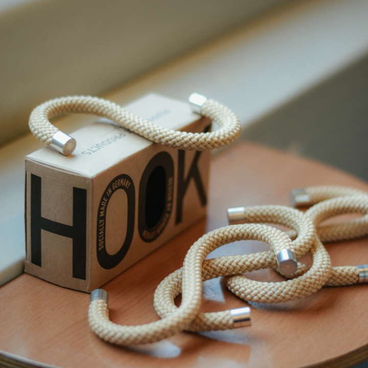 ROPE HOOK - Textile S-CLOTH HOOK made of rope - set of 5 | Peppermint Products