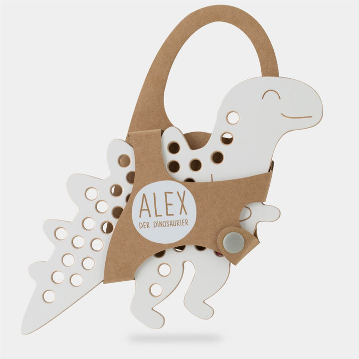 ALEX THE DINOSAUR - Fädelspielzeug aus Holz - Montessori - Dino | milin