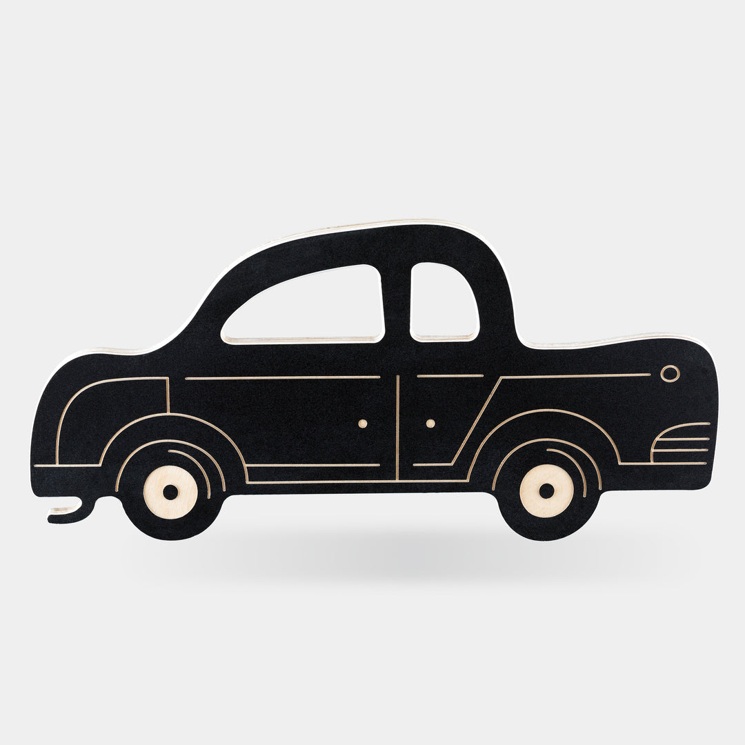 SATURN RETRO CAR - Kreidetafel aus Holz - Auto | milin