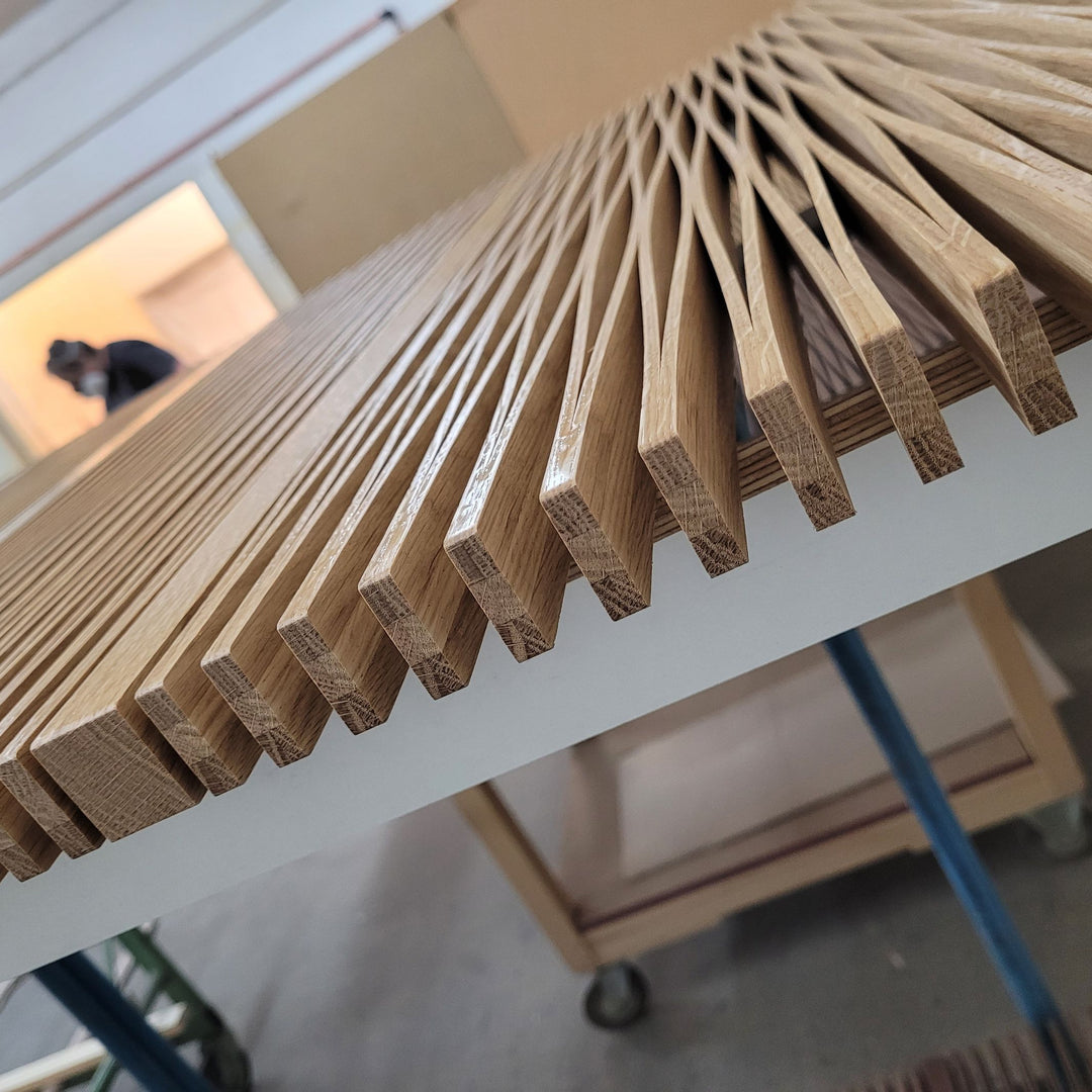 campingtisch lamellen iLAIK MASSIV OAK - Tisch zum Ausziehen - massive Eiche