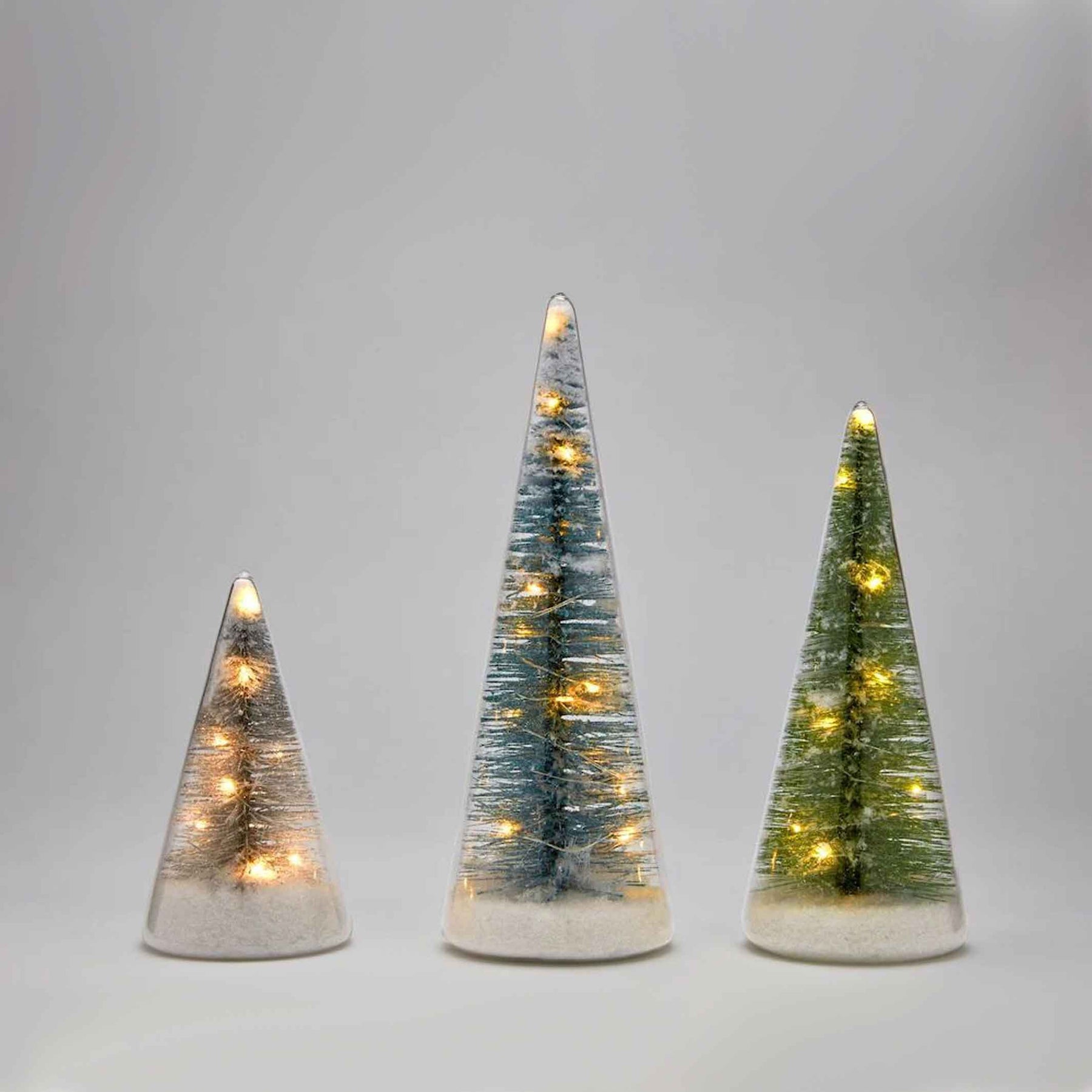 Glass Led Tree Set WINTER SPRUCE - Glas-Tannenbäume mit LED Beleuchtung - 3er Set | MoMA ...