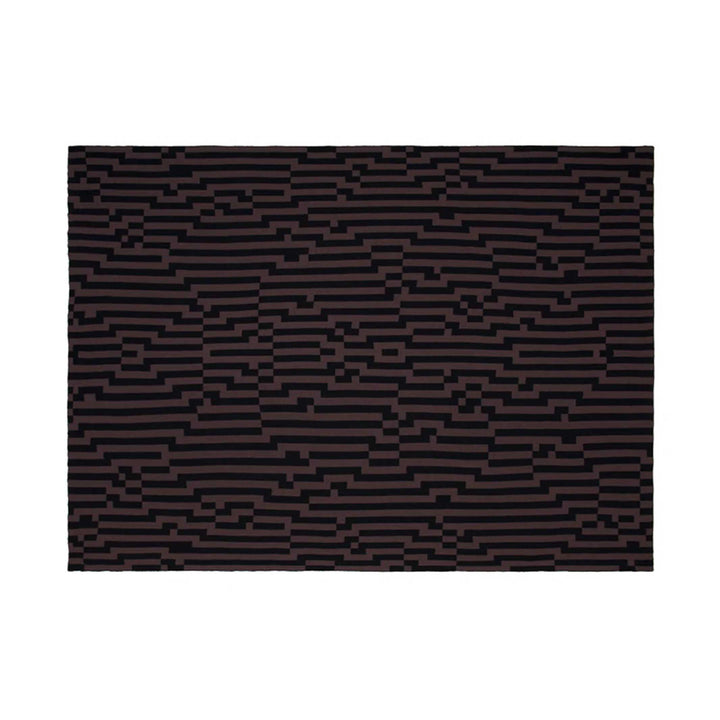 BITMAP ZOOM IN 6 - braun & schwarze TAGESDECKE - 180x140 cm - 100% Merino Wolle | Cristian Zuzunaga