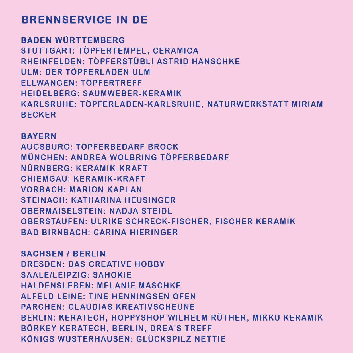 Liste Brennservice in Deutschland