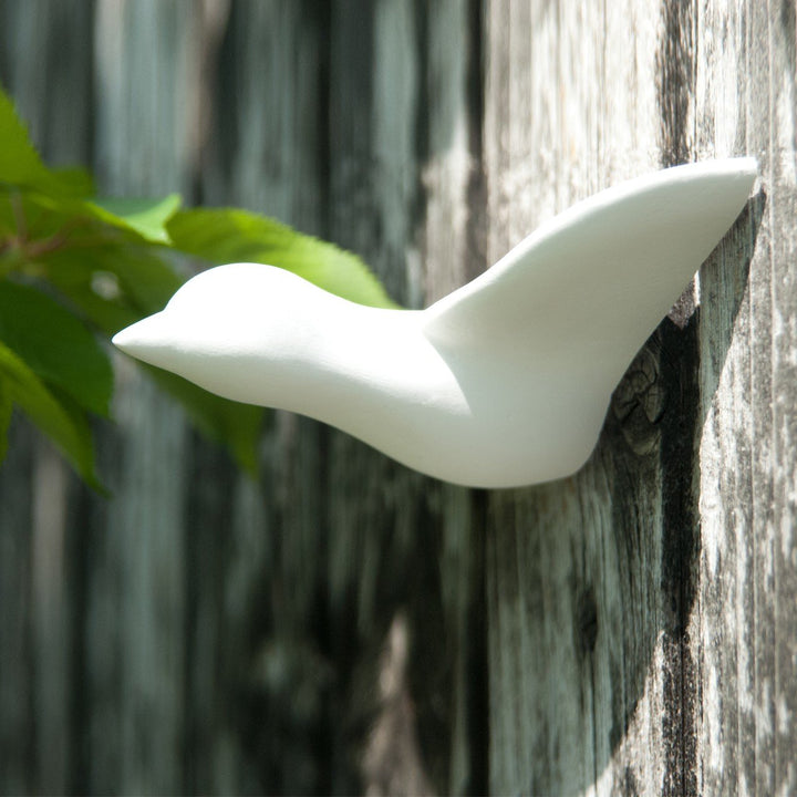 WHITE BIRD SWARM - decorative birds - set of 4 - white | Formpoet