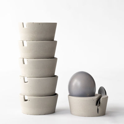 Eierbecher Set des Designlabels Betolz in grau