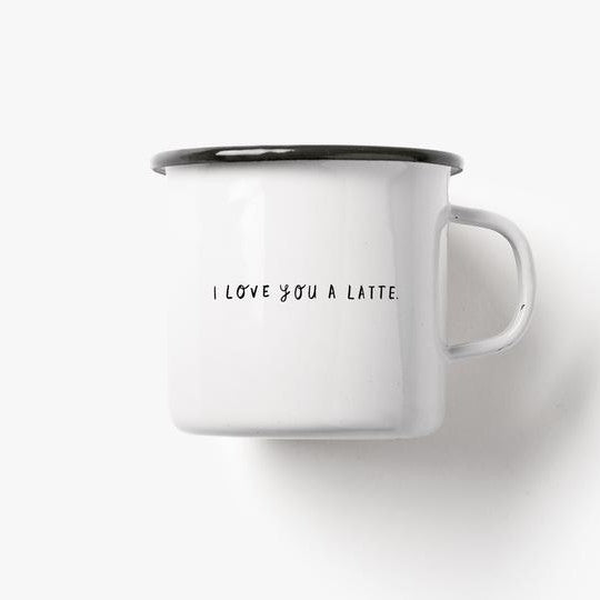 LOVE YOU A LATTE - Emaillebecher | typealive