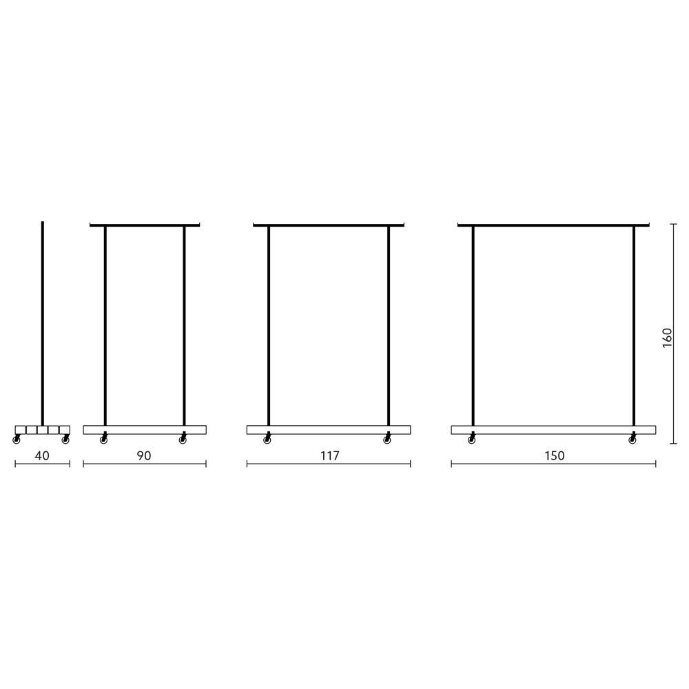 Clothes rack 'old wood'
