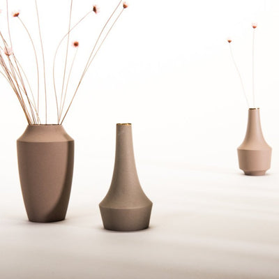 Mini-Vasen-Set mit Goldrand