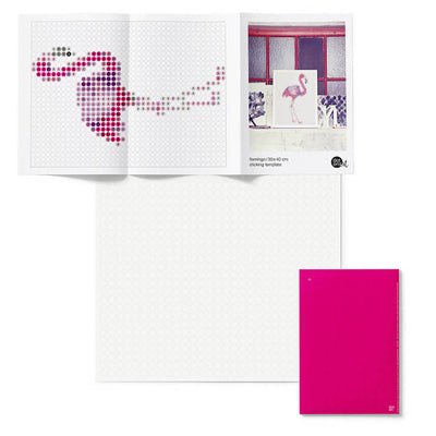 Pixelart - Klebeposter 'flamingo'