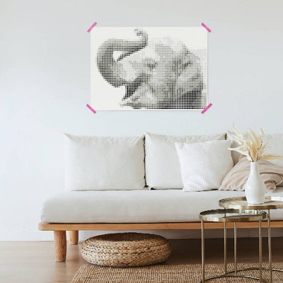 Pixelart - Klebeposter 'Elephant'
