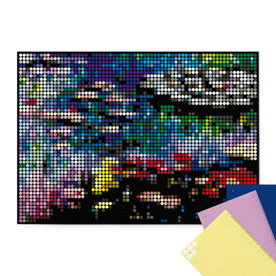 Pixelart - Klebeposter 'Water Lilies'