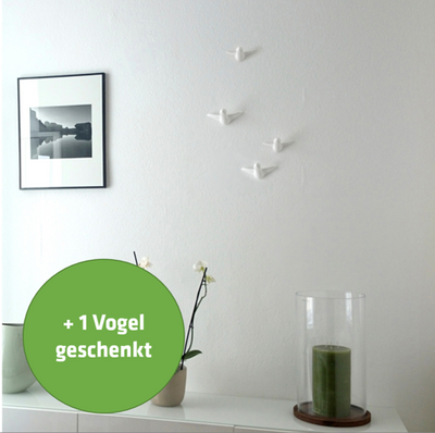 Kleiner 'Vogelschwarm' – 4 Vögel + 1 MINI VOGEL GESCHENKT!