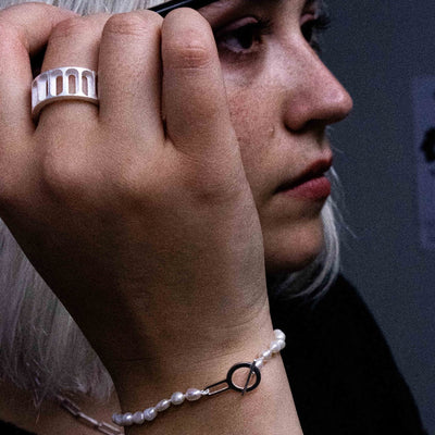 studio.drei maria armband 925er silber 18ct Gelbgold plattiert