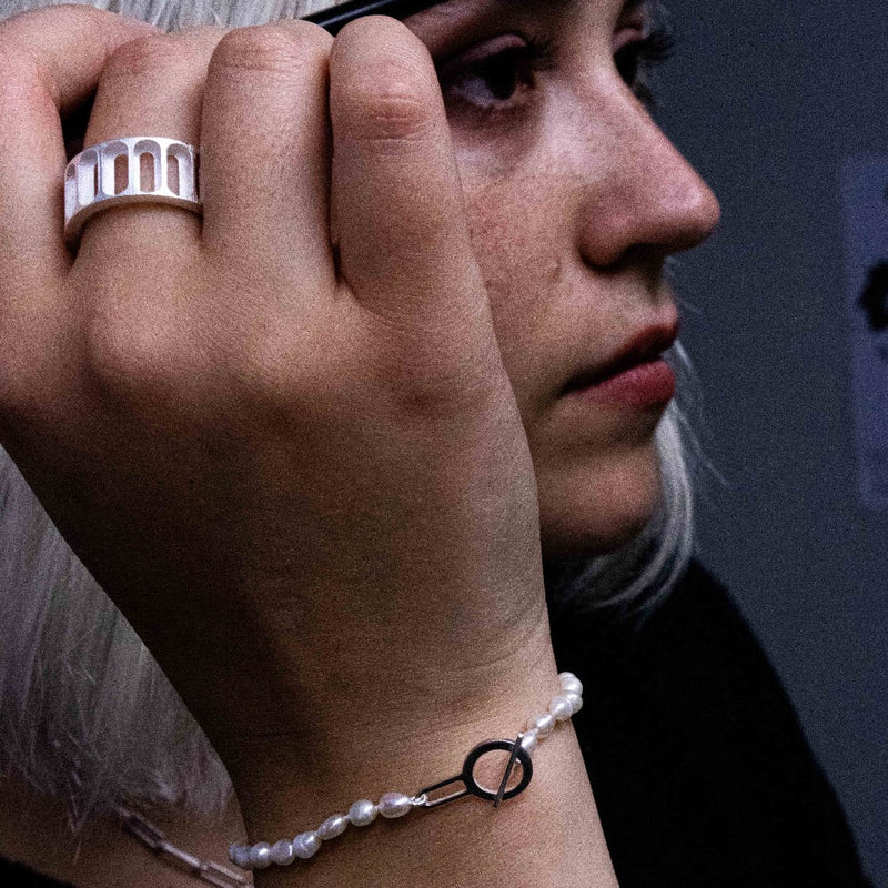 studio.drei maria armband 925er silber 18ct Gelbgold plattiert