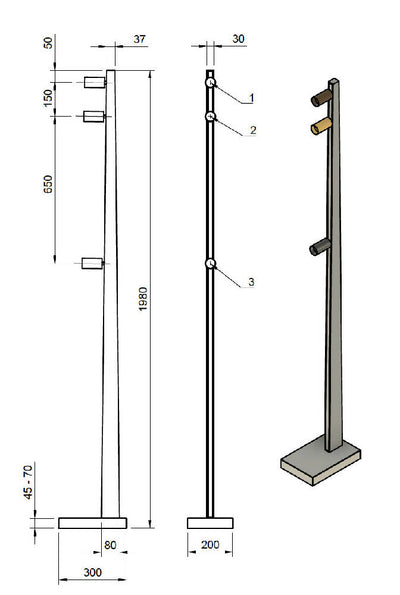 Stehlampe 'line03'