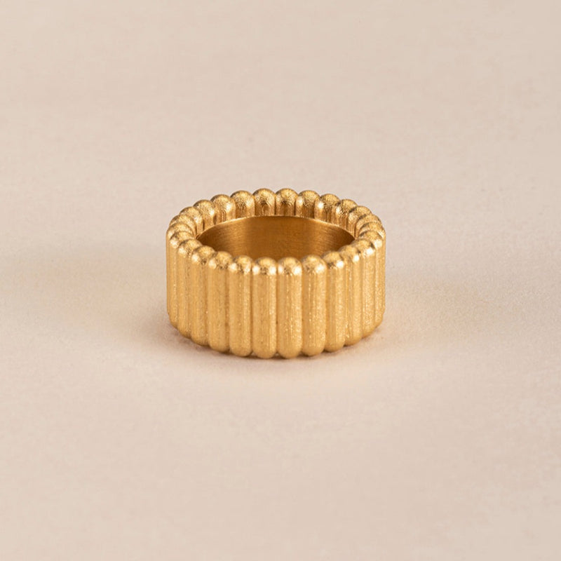 studio.drei bombolo ring 925er silber 18ct Gelbgold plattiert