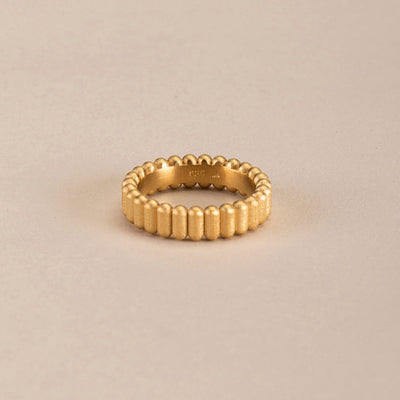 studio.drei bombolo ring 925er silber 18ct Gelbgold plattiert